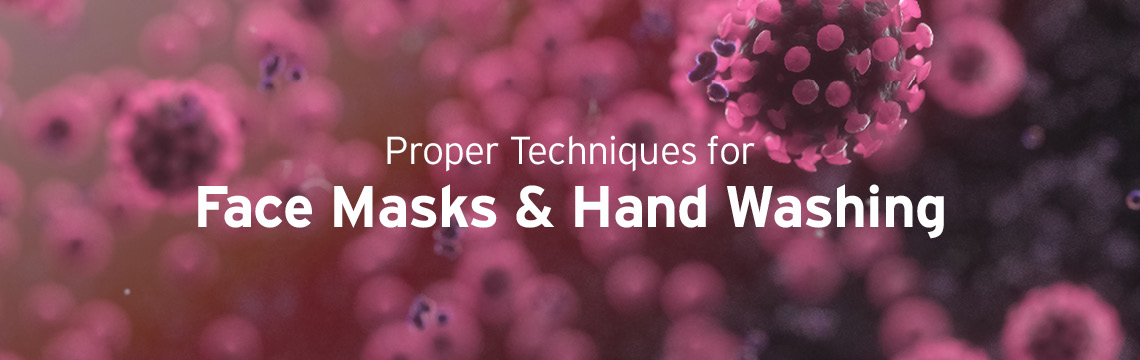 Proper techniques for face masks and hand washing