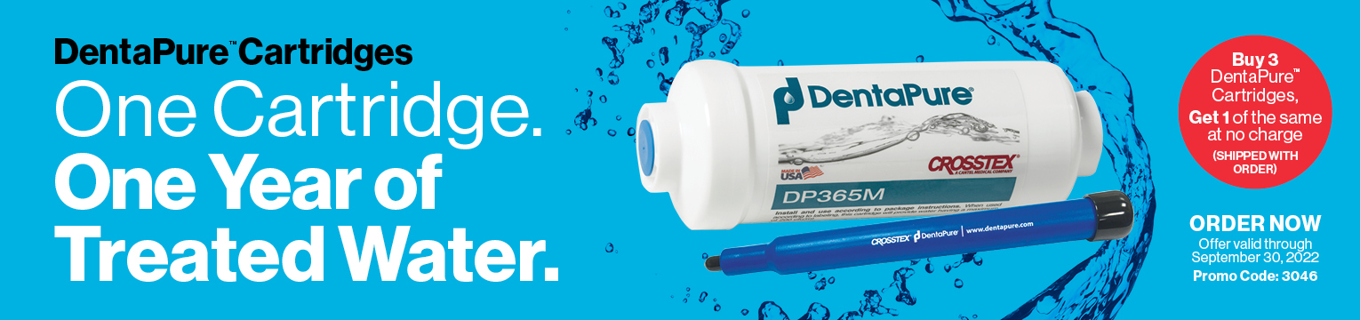 DentaPure™ Cartridge. One cartridge. One year of treated water.
