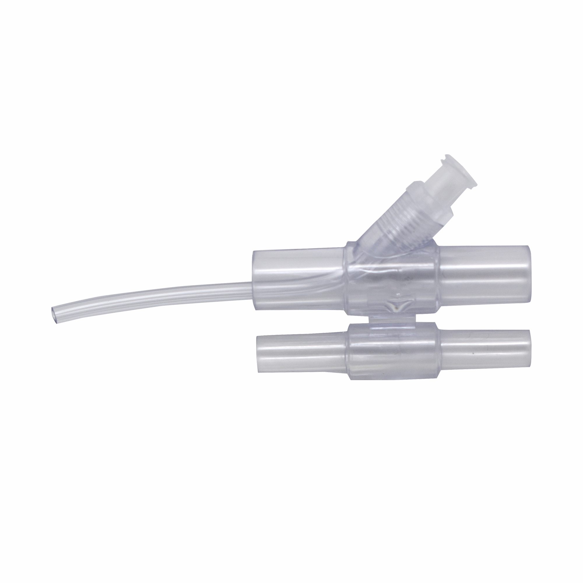 Allows CO2 capnograph monitor sample line connection for the purpose of monitoring patient end-tidal CO2 (EtCO2). 