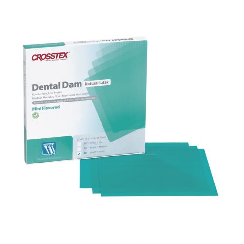 Dental Dam, Latex, PowderFree/Low Protein, Thin, Mint 19202 HuFriedy