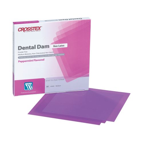 Dental Dam, NonLatex, PowderFree/Low Protein, Medium, Peppermint 19500
