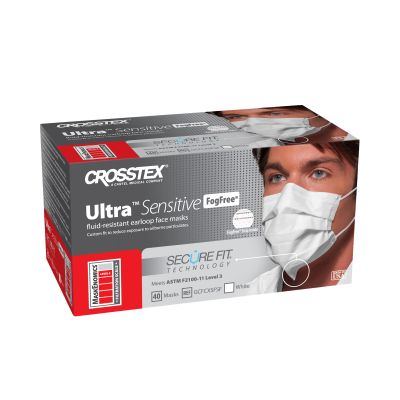 Crosstex™ Ultra™ Sensitive FogFree™ Earloop Mask with Secure Fit™  Mask Technology